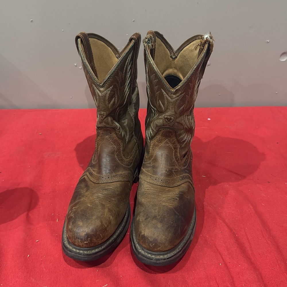 Ariat Brown Leather Western Boots - Picture 2 of 7